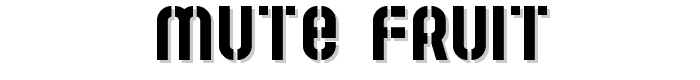Mute Fruit font